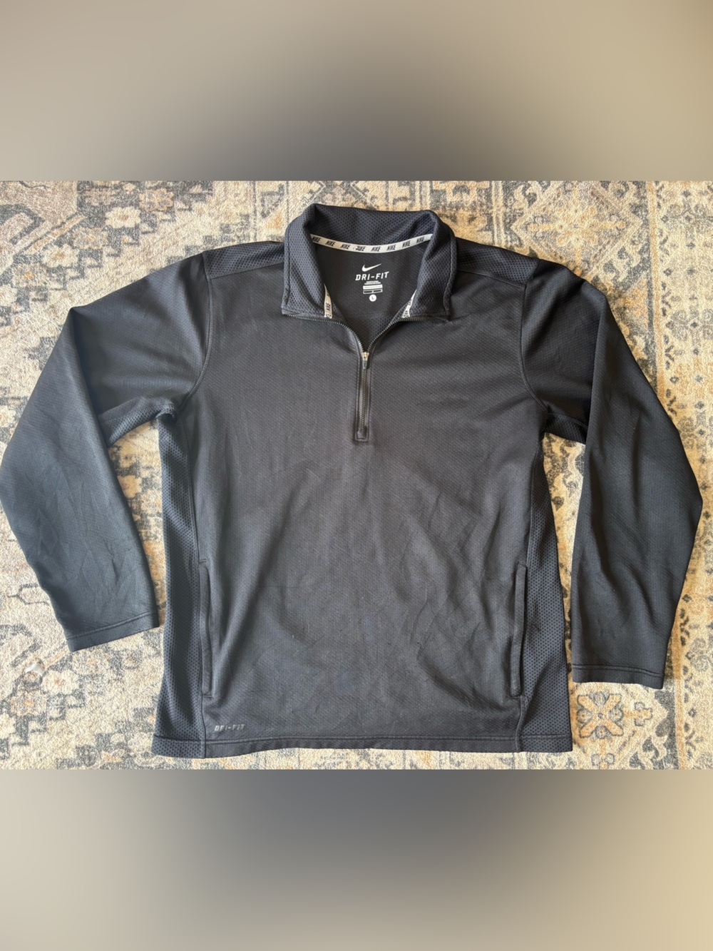 Nike Black Dri-FIT Half-Zip Pullover Sweater